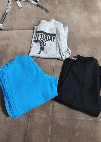 Gri Erkek Çocuk Uzun Kollu T-shirt - Görsel 7