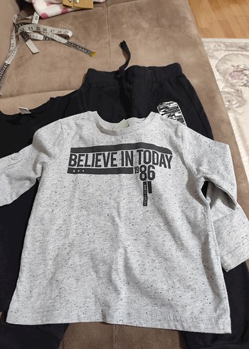 Gri Erkek Çocuk Uzun Kollu T-shirt - Görsel 11