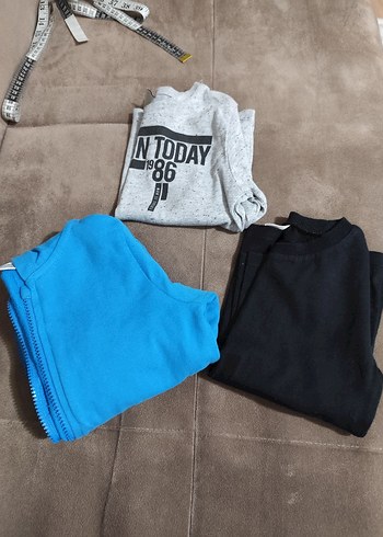 Gri Erkek Çocuk Uzun Kollu T-shirt - Görsel 6