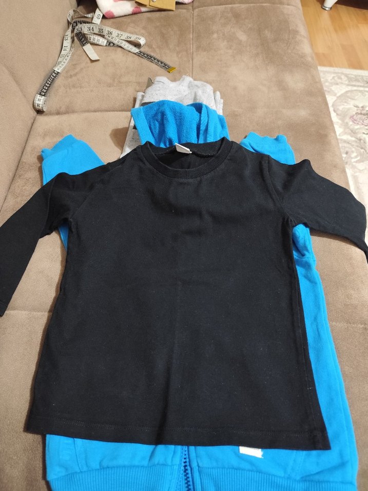 Gri Erkek Çocuk Uzun Kollu T-shirt - Görsel 4