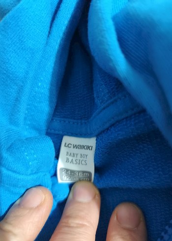 Mavi Kapüşonlu Fermuarlı Erkek çocuk Sweatshirt - Görsel 3