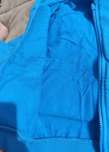 Mavi Kapüşonlu Fermuarlı Erkek çocuk Sweatshirt - Görsel 5