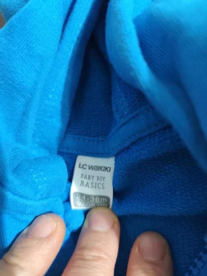 Mavi Kapüşonlu Fermuarlı Erkek çocuk Sweatshirt - Görsel 3