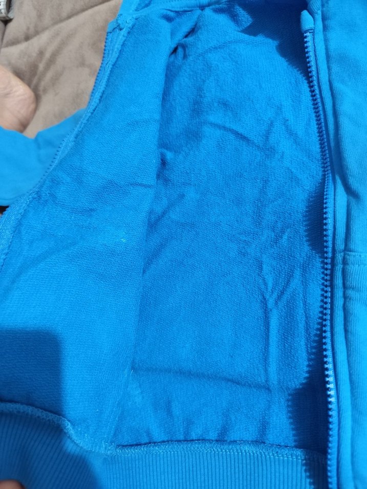 Mavi Kapüşonlu Fermuarlı Erkek çocuk Sweatshirt - Görsel 5