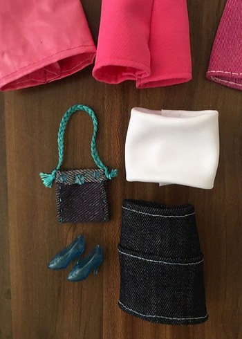 Barbie Mini Moda Bebek Kıyafet Seti - Pembe & Beyaz
