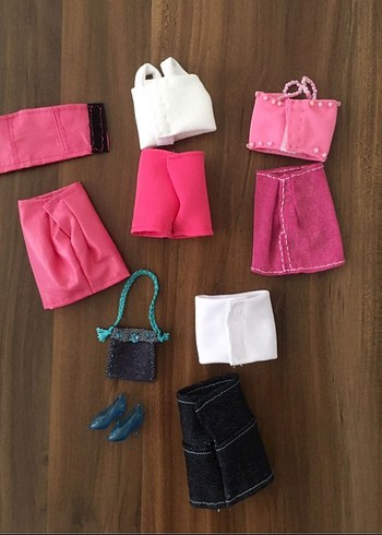 Beden Mini Moda Bebek Kıyafet Seti - Pembe & Beyaz