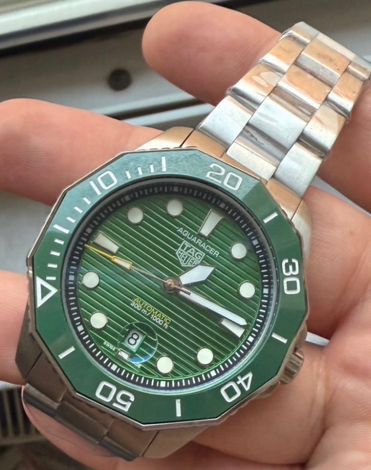 TAG Heuer Aquaracer Erkek Saat Yeşil - Görsel 3