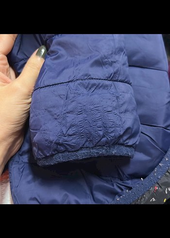 Koton Koyu Mavi Çift Taraflı Kadın Mont