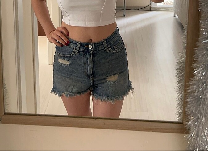 xs Beden mavi Renk trendyolmilla mini kot şort