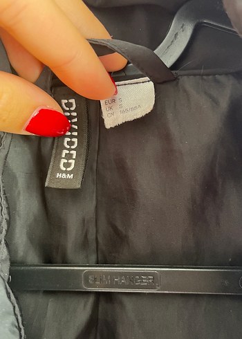 s Beden H&M siyah şişme mont