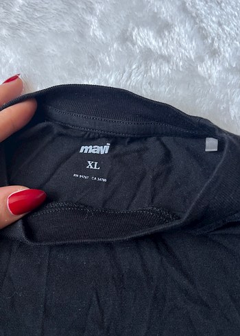 Siyah Kısa Kollu Hamile Tişört - Görsel 2