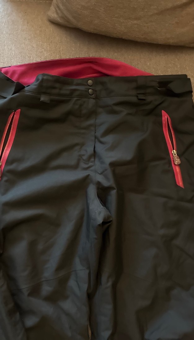 Fermuarlı Siyah kadın Kayak Pantolonu - Görsel 4