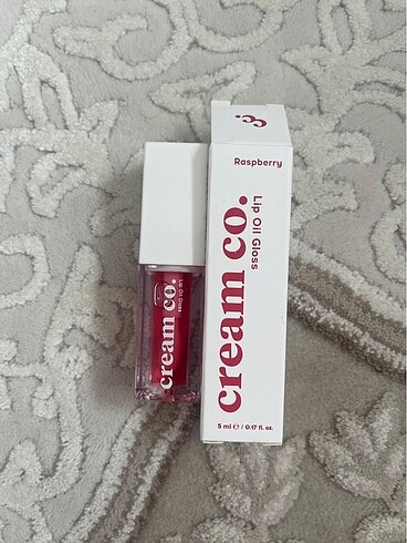 Cream co. Lip oil gloss raspberry