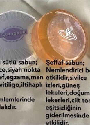 Gano Excel keçi sütlü sabun ve şeffaf sabun