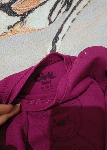 Uzun Kollu Pembe Kız Bebek Takımı - Görsel 3