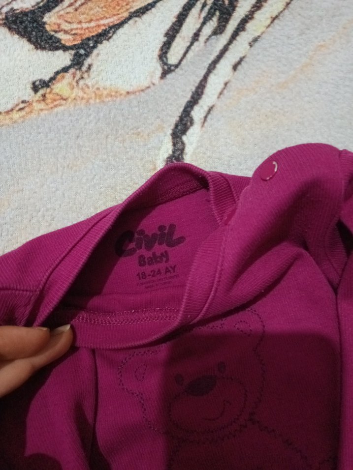 Uzun Kollu Pembe Kız Bebek Takımı - Görsel 3