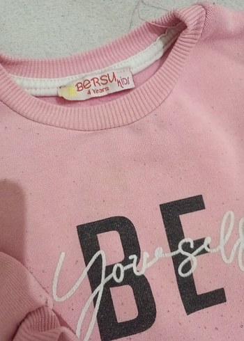 Pembe Baskılı Bebek Kız Takımı Uzun Kollu - Görsel 2