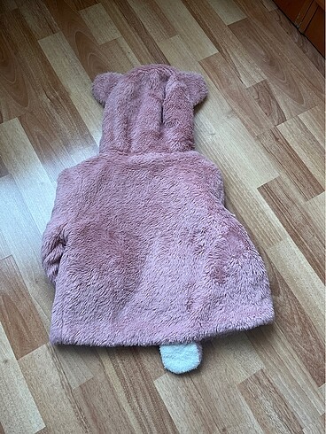 18-24 Ay Beden pembe Renk Kız çocuk peluş mont