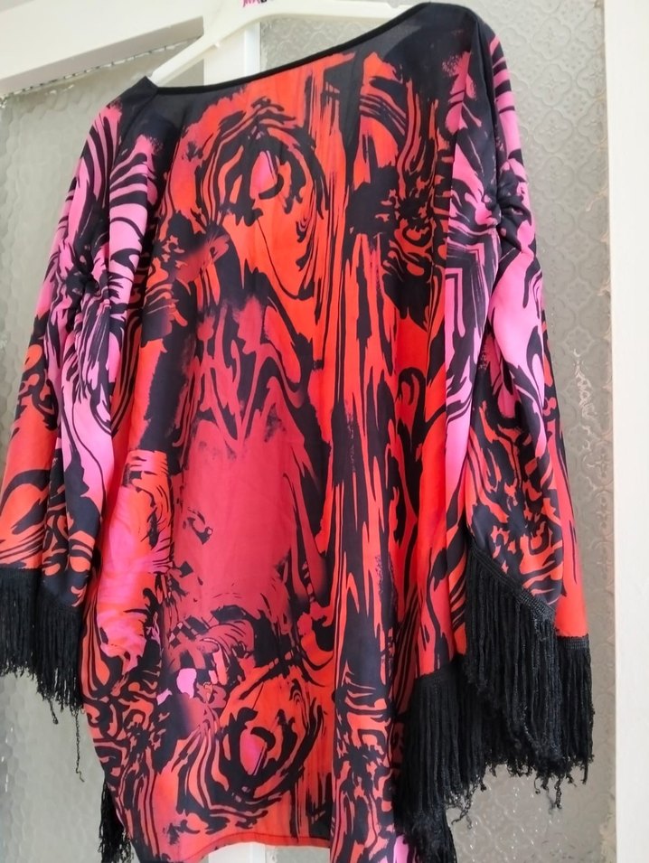 AQUA MARKA , V Yakalı, Püsküllü Bohem Kadın PAREO, TUNİK. - Görsel 2