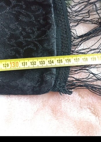 Siyah Kadın Bohem Drapeli Şal - Görsel 4