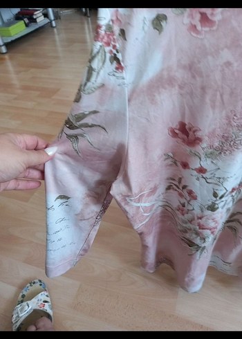 Pembe Çiçek Desenli Uzun Kollu Bluz - Görsel 3