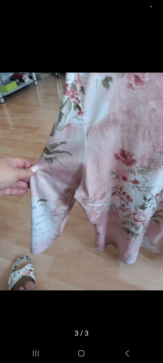 Pembe Çiçek Desenli Uzun Kollu Bluz - Görsel 3