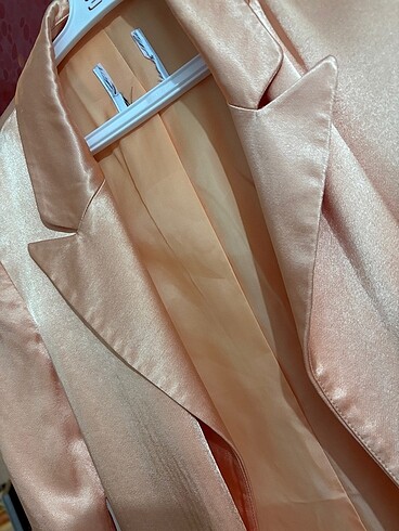 s Beden Saten Blazer ceket