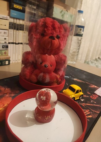  Beden Renk Renkli Kırmızı Peluş Oyuncak Seti