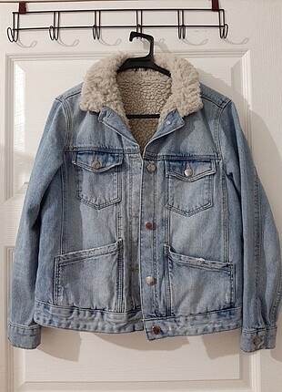 Topshop içi yünlü kadın kot ceket