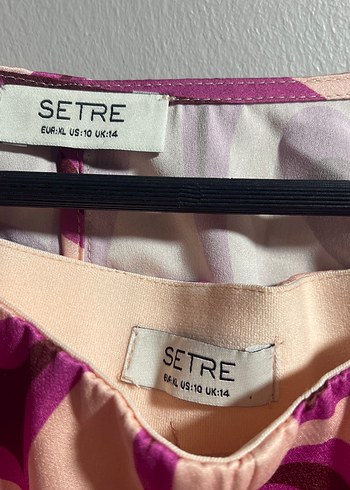 Setre Pembe Desenli Uzun Kadın Tulum