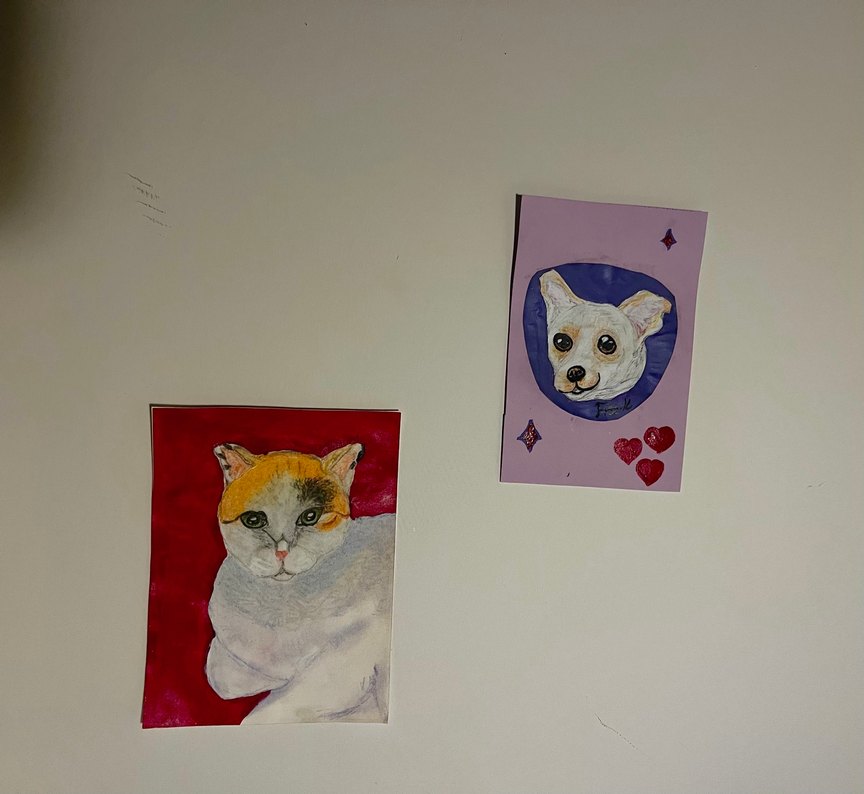 Kişiye Özel Evcil Dostlar İllüstrasyon Tablo - Görsel 3