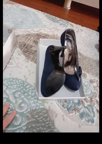 Kadın Mavi Platform Topuklu Stiletto - Görsel 2