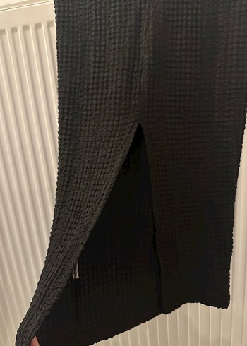 Siyah Düz Desen yırtmaçlı etek - Görsel 2