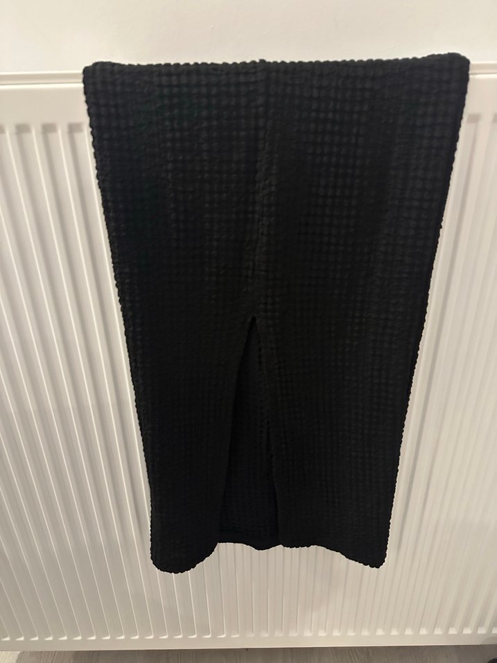 Siyah Düz Desen yırtmaçlı etek - Görsel 5