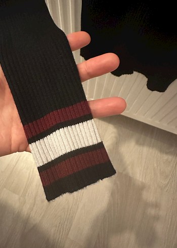 Siyah Uzun Kollu Dar Kesim Triko Kadın Kazak - Görsel 4