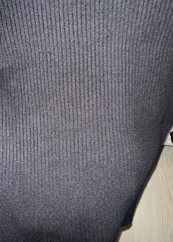 Siyah Uzun Kollu Dar Kesim Triko Kadın Kazak - Görsel 3