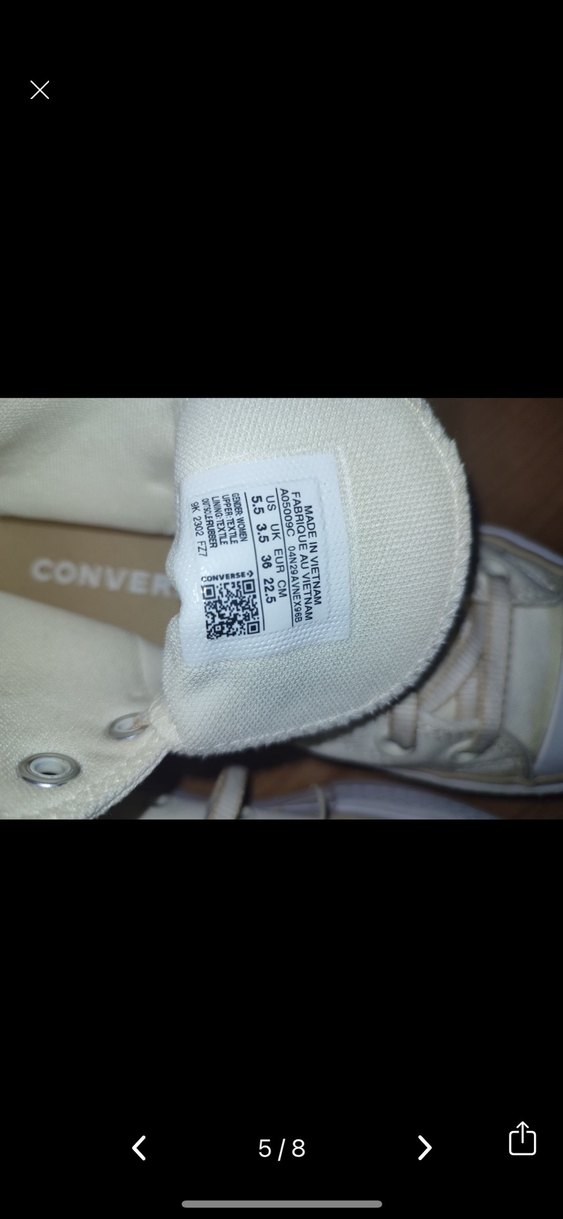 Converse krem Platform Topuklu Bağcıklı Kadın Spor Ayakkabı - Görsel 5