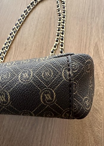 Zincir Detaylı kahverengi vakko Kadın Çanta - Görsel 5