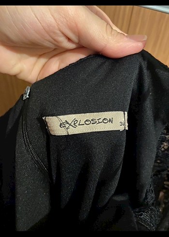 Dantel İşlemeli Siyah Uzun Abiye Elbise - Görsel 6