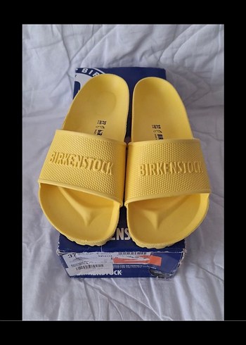 Sarı Kadın Birkenstock Bantlı Terlik - Görsel 2