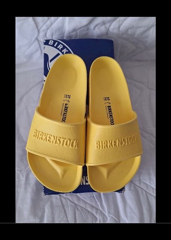Sarı Kadın Birkenstock Bantlı Terlik - Görsel 5