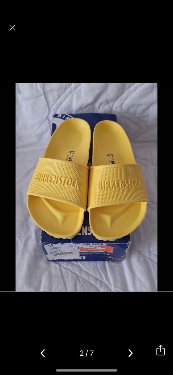Sarı Kadın Birkenstock Bantlı Terlik - Görsel 2