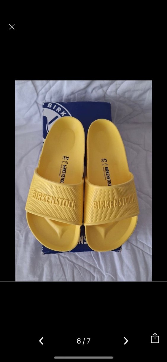 Sarı Kadın Birkenstock Bantlı Terlik - Görsel 5