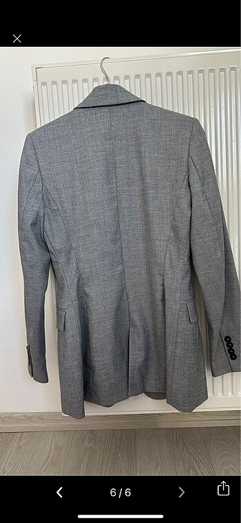 Zara gri blazer ceket - Görsel 6