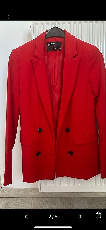 Pull and Bear Pull bear kırmızı blazer