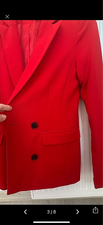 xs Beden Pull bear kırmızı blazer