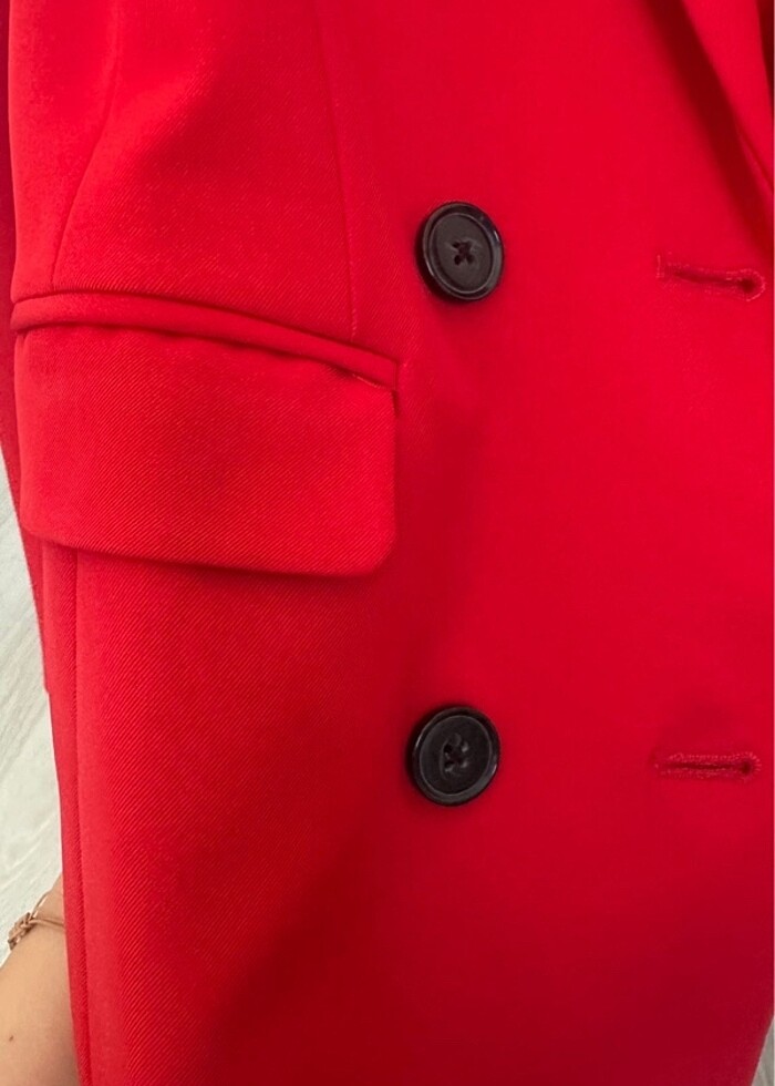 Pull bear kırmızı blazer - Görsel 5