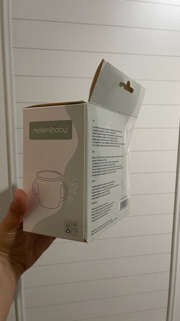 BPA İçermez Gri Bebek Bardağı - Görsel 2