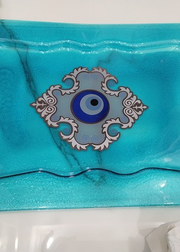 Mavi Desenli Cam Çay Seti - Görsel 3