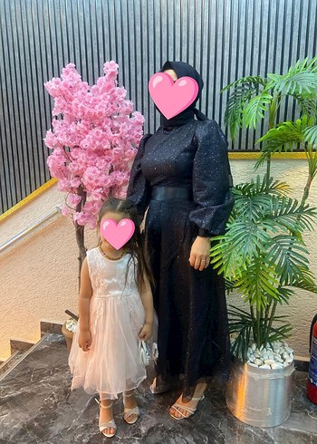 Siyah Parlak Uzun Gotik Kadın Elbise